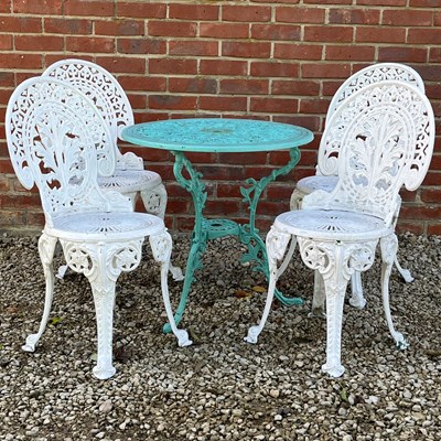 Lot 1416 - A suite of bistro-style garden furniture