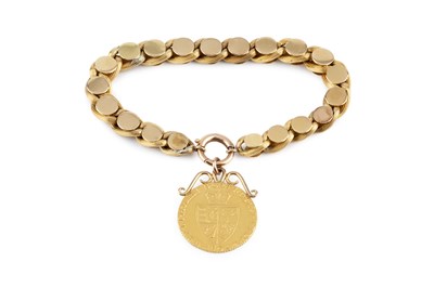 Lot 355 - A fancy-link bracelet, designed as a series of...