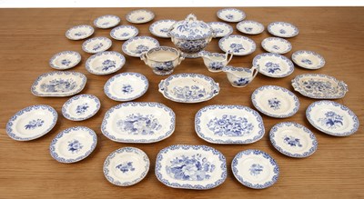 Lot 294 - Blue and white transfer child's part dinner...