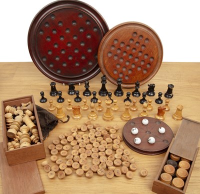 Lot 236 - Group of pieces including wooden half-round...