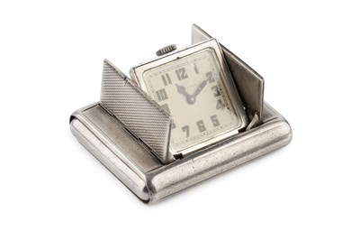 Lot 533 - An Art Deco silver purse or travel timepiece,...