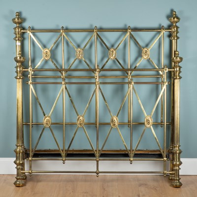 Lot 1376 - Victorian Brass Double Bedstead