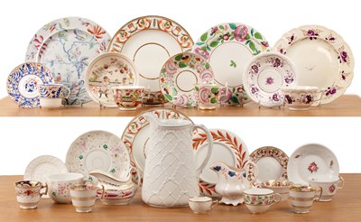 Lot 325 - Spode gravy boat, painted in polychrome with...