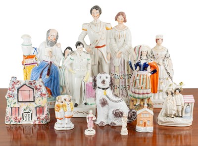 Lot 1065 - A group of Staffordshire pottery