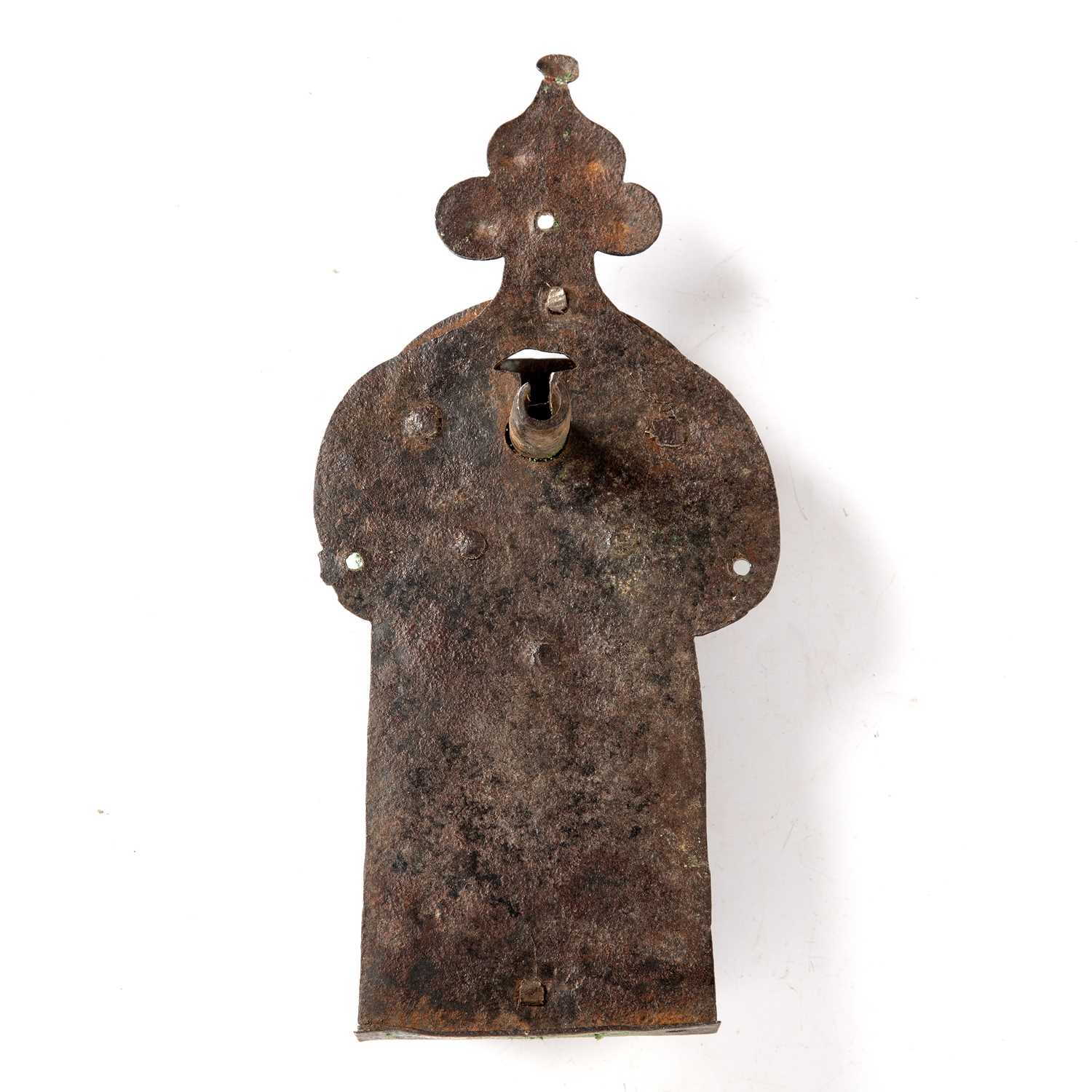 Lot 242 - Iron-shaped lock Elizabethan, with engraved...