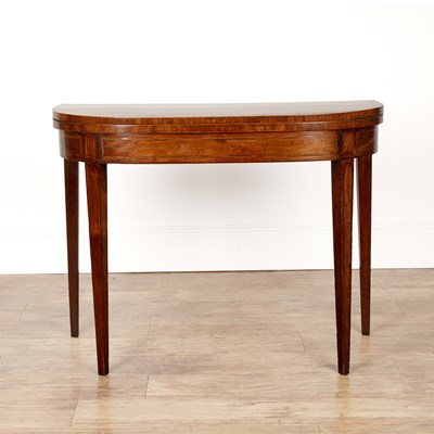 Lot 33A - Fold over tea table George III, mahogany, of...