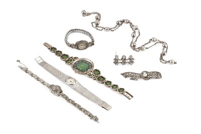 Lot 325 - A lady's 9ct white gold bracelet watch by...