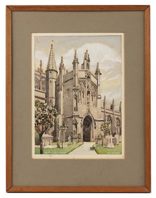 Lot 21 - W * G * Hanking 'Northleach Church', signed...
