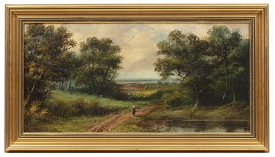 Lot 111 - English School (19th century) A country stroll,...