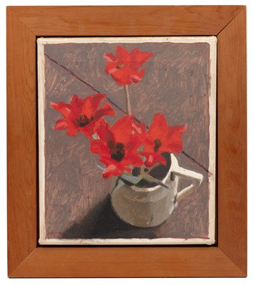 Lot 239 - John Newberry (b.1934) 'Tulips', signed, oil...