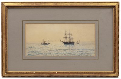 Lot 168 - Tristram Ellis (1844-1922) 'Towing a Ship into...