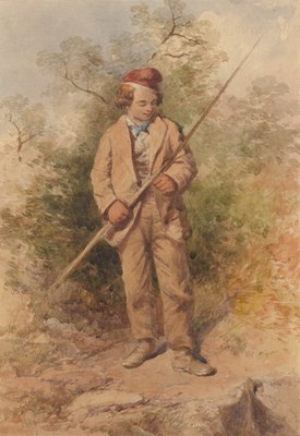 Lot 416 - James Hardy II (1832-1889) A fisherman on the...