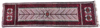 Lot 56A - Burgundy ground runner Baluchi, with a...