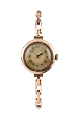 Lot 297 - A lady's 9ct gold cased wristwatch by Omega,...