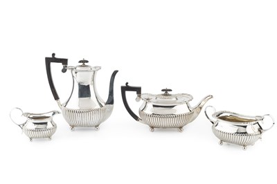 Lot 739 - A late Victorian silver four piece tea and...