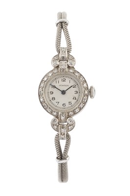 Lot 306 - A diamond set cocktail watch by Vertex, the...