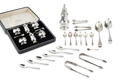 Lot 762 - A silver baluster sugar caster, of good gauge,...