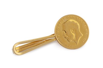Lot 348 - A half sovereign money clip, the George V half...