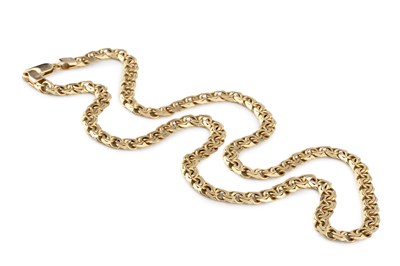 Lot 1 - A fancy-link chain, of stylised double...