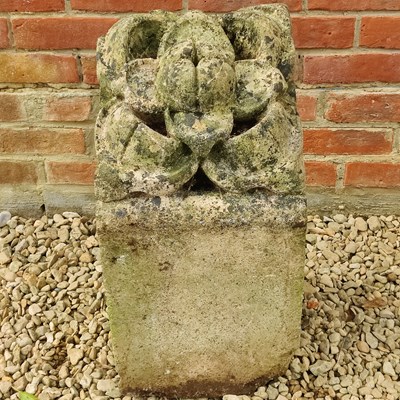 Lot 1464 - A carved stone architectural florette