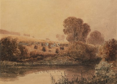 Lot 175 - Attributed to David Cox (1783-1859) A Harvest...