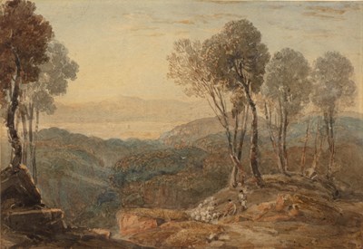 Lot 176 - Attributed to David Cox (1783-1859) Pastoral...