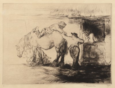 Lot 3 - Edmund Blampied (1886-1966) 'Morning Gossips' -...