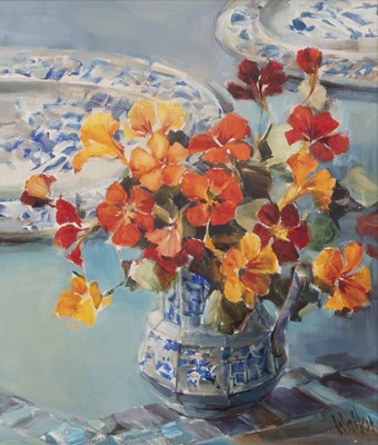 Lot 311 - Ethel Walker (b.1941) Still life with...