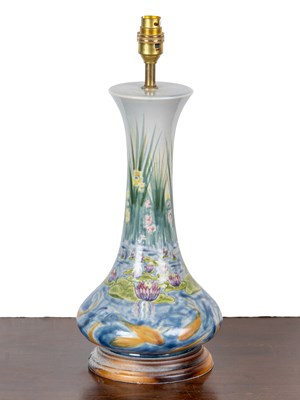 Lot 155 - A Cobridge stoneware table lamp