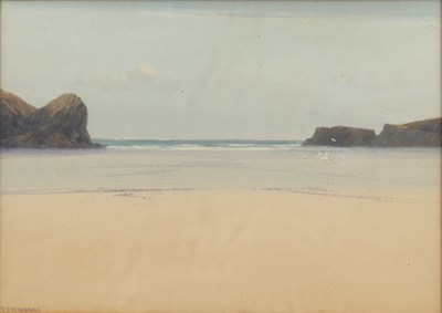 Lot 158 - Frederick John Widgery (1861-1942) Beach scene,...