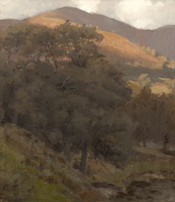 Lot 151 - David Woodford (b.1938) Landscape with trees,...
