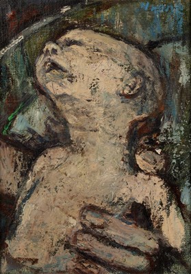 Lot 365 - Herbert Whone (1925-2011) Study of a Baby oil...