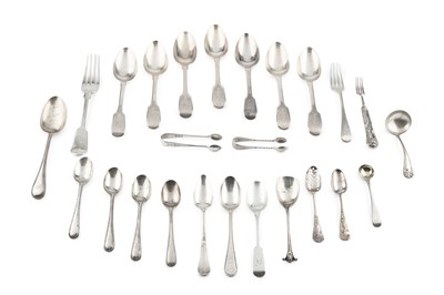 Lot 773 - A set of six early Victorian silver fiddle...