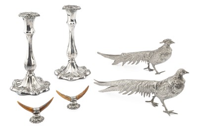 Lot 775 - A pair of 19th century silver plated...