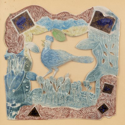 Lot 511 - Anton Bosch (b.1958) Bird of Paradise ceramic...