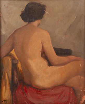 Lot 188 - Follower of Hussein Bicar (1912-2002) A seated...