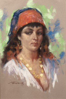 Lot 190 - Orientalist School (20th Century) Portrait of...