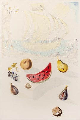 Lot 297 - Salvador Dali (1904-1989) Ship and Fruit, 1986...