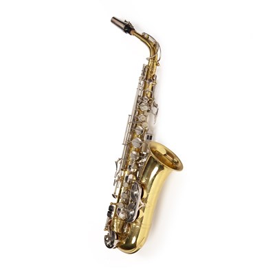 Lot 102 - A Meister brass saxophone, no. 61662, cased