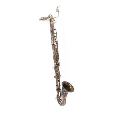 Lot 103 - A silvered saxophone, by Harry Pedler, 98cm...