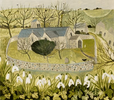 Lot 143 - Vanessa Bowman (b.1970) Tyneham Church and...