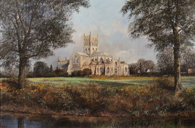 Lot 260 - Clive Madgwick (1934-2005) Tewkesbury Abbey,...