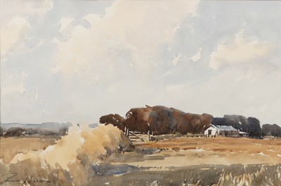 Lot 222 - Edward Wesson (1910-1983) Rural landscape,...