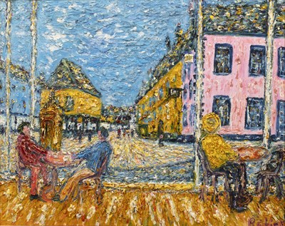 Lot 225 - Gwynne Robins (20th/21st century) Street scene...