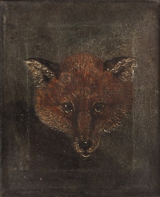 Lot 213 - English School (19th century) Fox head study,...