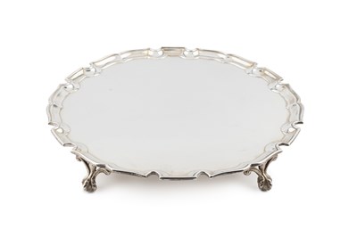 Lot 782 - A George V silver small salver, with shaped...