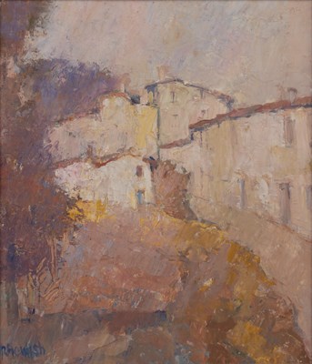 Lot 44 - Roy Hewish (b.1929) Guitres, Gironde acrylic...