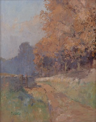 Lot 45 - Roy Hewish (b.1929) Autumn Lane, Leighterton...