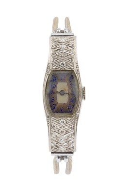 Lot 308 - A diamond set cocktail watch, the...