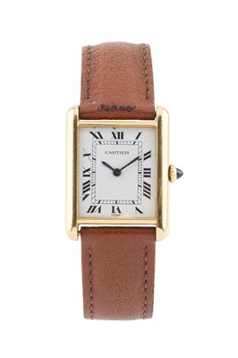 Lot 309 - A 'Tank' wristwatch by Cartier, the...